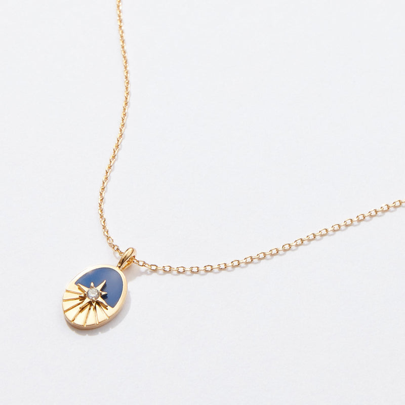 Gold Dipped Bursting Star Pendant Necklace