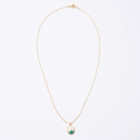Gold Dipped Shining Star on Mountains Pendant Necklace