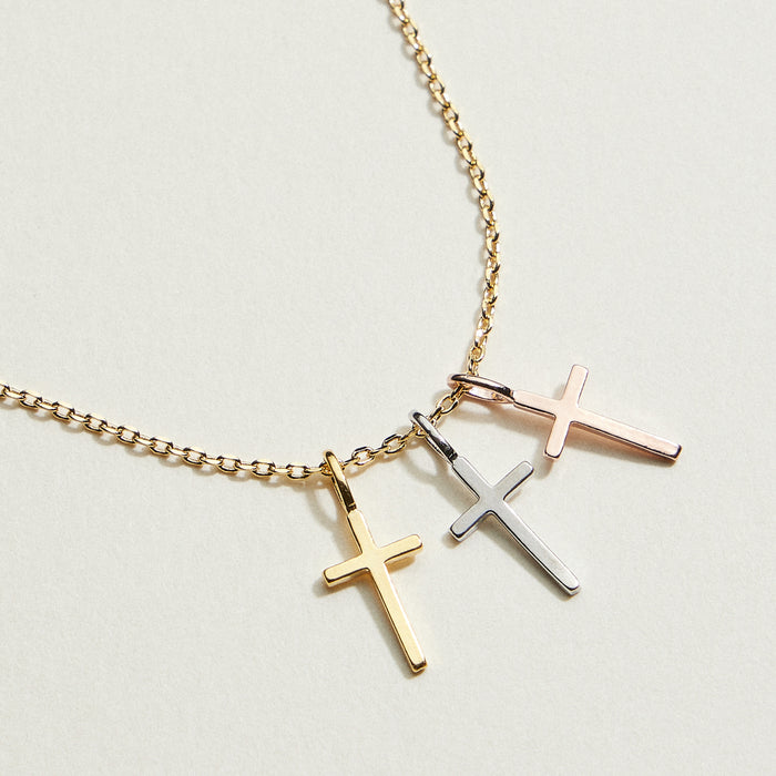 Gold Dipped Triple Cross Necklace | Faith Jewelry
