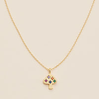 Mushroom Charm Gold Dip Necklace