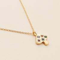 Mushroom Charm Gold Dip Necklace