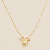 Heart Charm Gold Dip Necklace