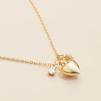 Heart Charm Gold Dip Necklace