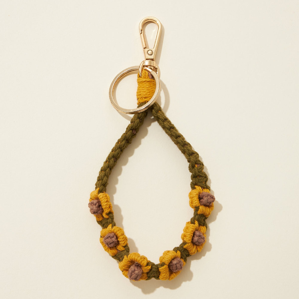 ceramic balls beaded keychain wristlet 2