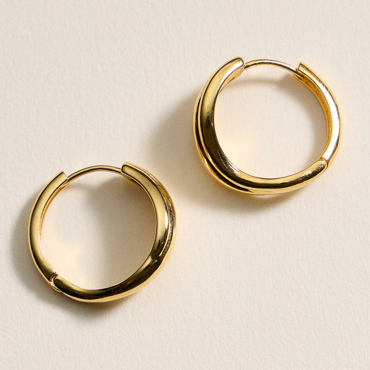 Gold-Dipped Textured Hoop Earrings – Modern Layered Design, Made in Korea
