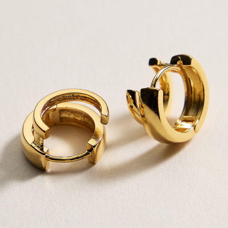 Gold Dipped Double Hoop Earrings