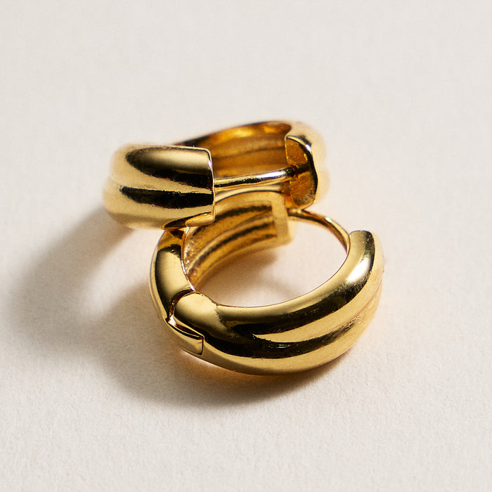 Gold Dipped Chunky Hoop Earrings