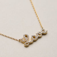 Gold Dipped Love Pendant Necklace