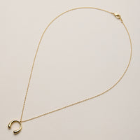 Gold Dipped Horseshoe Pendant Necklace