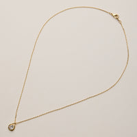 Gold Dipped Teardrop CZ Pendant Necklace