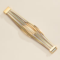 Multi-Layer Leather Bracelet – Wrap Cuff with Natural Stone Accents & Metal Clasp
