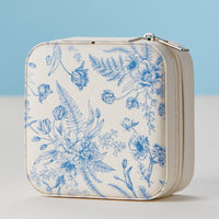 Floral Toile Jewelry Travel Case