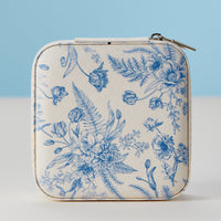 Floral Toile Jewelry Travel Case