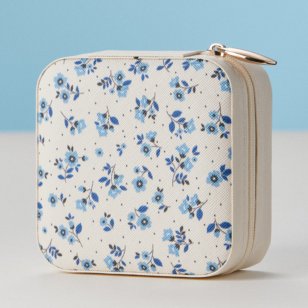 Faux Leather Novelty Print Travel Jewelry Box