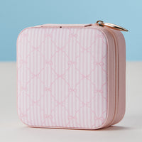 Bow Print Travel Jewelry Case