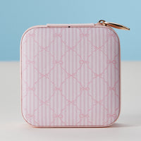 Bow Print Travel Jewelry Case
