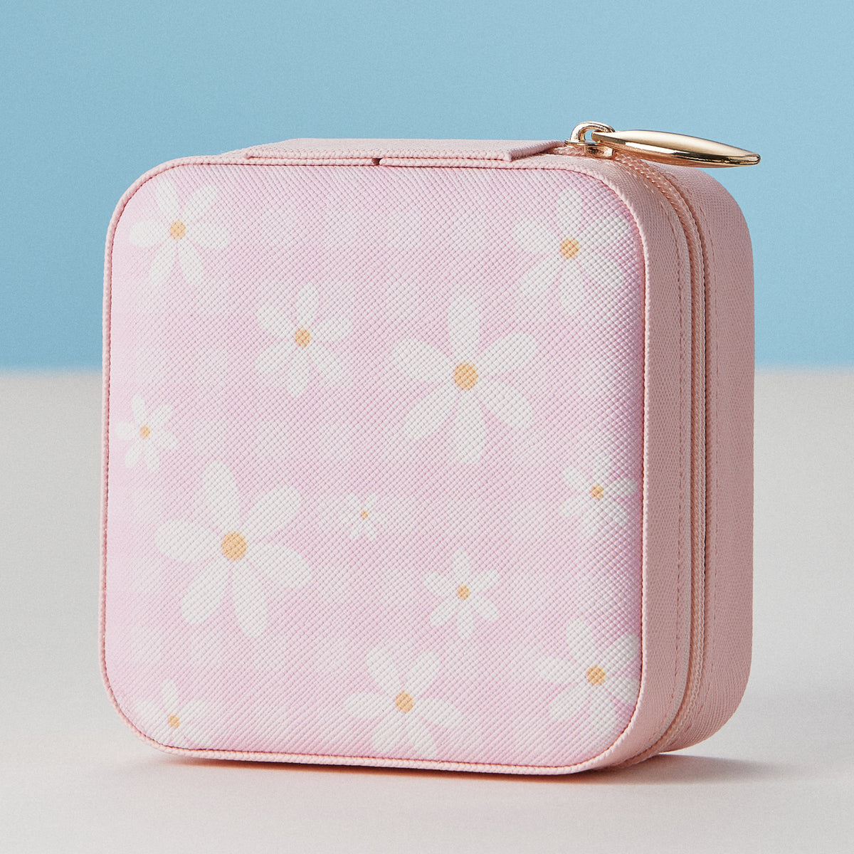 Faux Leather Novelty Print Travel Jewelry Box