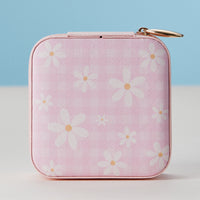 Daisy Flower Pattern Jewelry Box -Travel Size