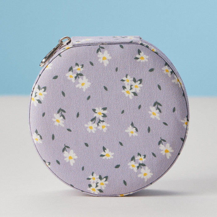 Daisy Cotton Travel Jewelry Case