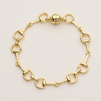 Gold and Silver Bit Chain Bracelet Set