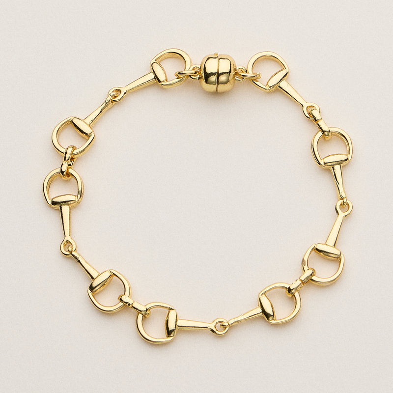 Gold and Silver Bit Chain Bracelet Set