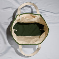 Ecofriendly Basic Cotton Canvas Everywhere Carry Tote Bag with Charm Holder