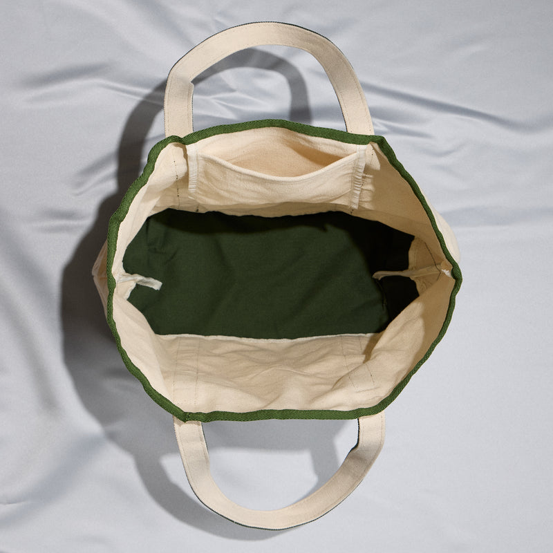 Ecofriendly Basic Cotton Canvas Everywhere Carry Tote Bag with Charm Holder
