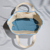 Ecofriendly Basic Cotton Canvas Everywhere Carry Tote Bag with Charm Holder