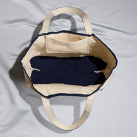 Ecofriendly Basic Cotton Canvas Everywhere Carry Tote Bag with Charm Holder