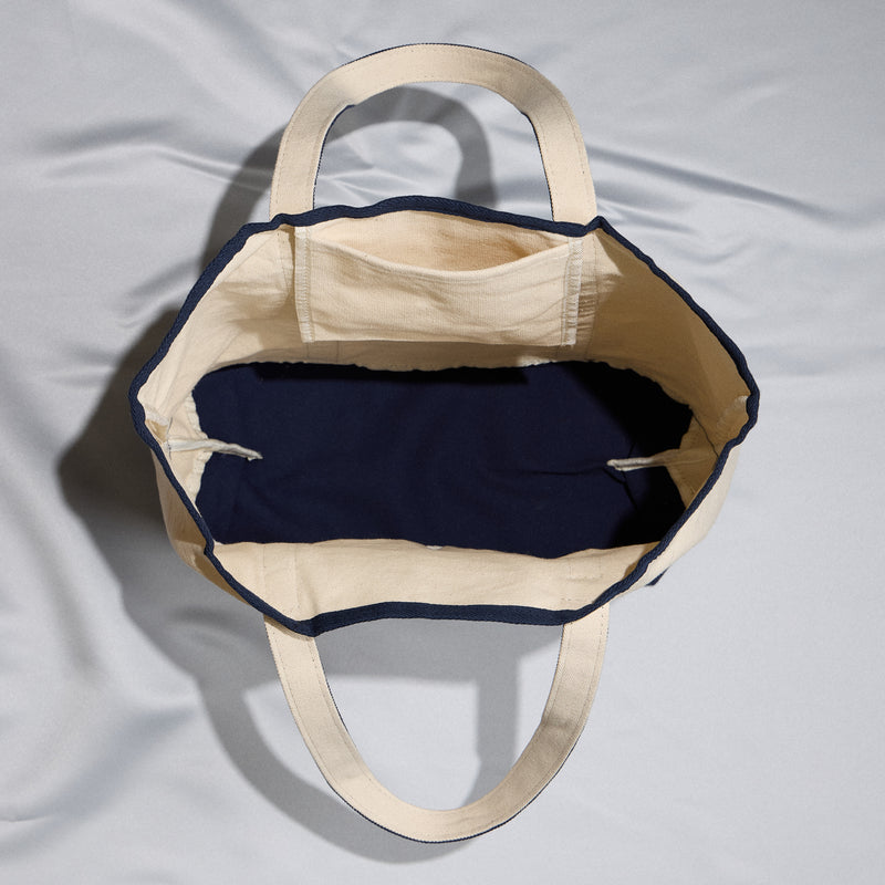 Ecofriendly Basic Cotton Canvas Everywhere Carry Tote Bag with Charm Holder