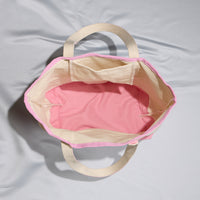 Ecofriendly Basic Cotton Canvas Everywhere Carry Tote Bag with Charm Holder