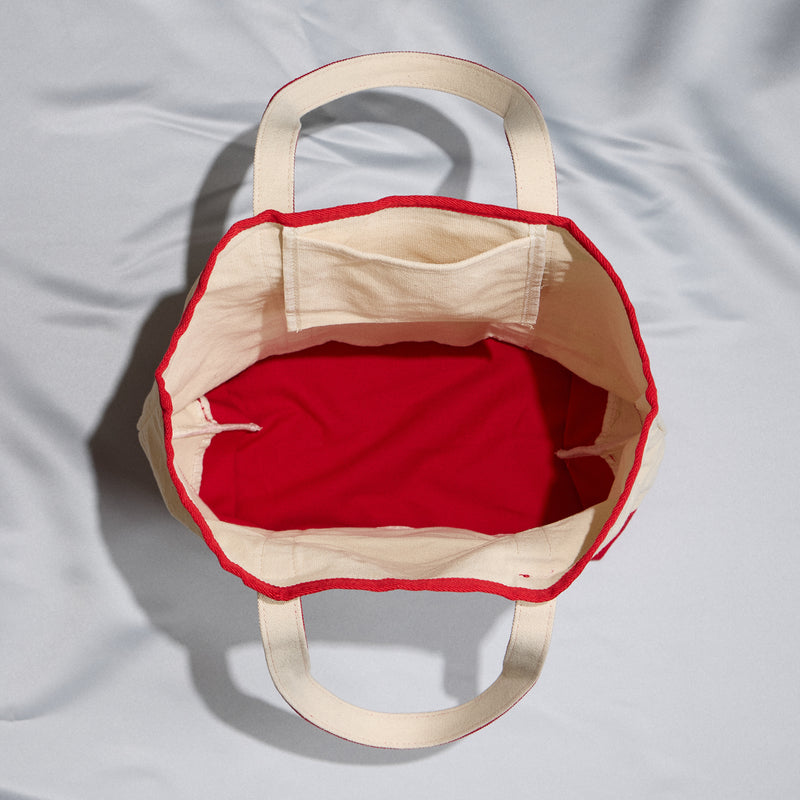 Ecofriendly Basic Cotton Canvas Everywhere Carry Tote Bag with Charm Holder