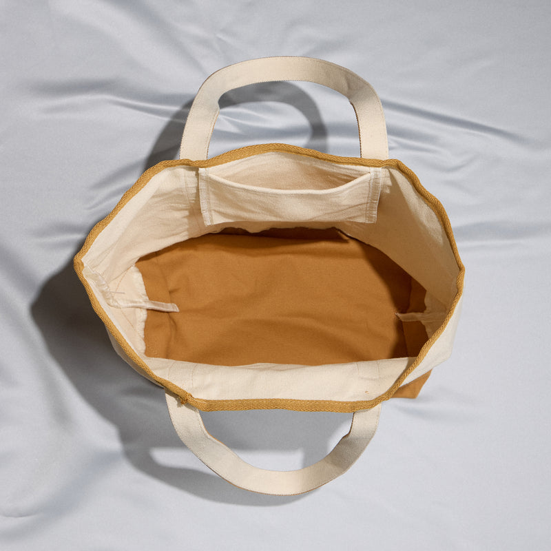 Ecofriendly Basic Cotton Canvas Everywhere Carry Tote Bag with Charm Holder