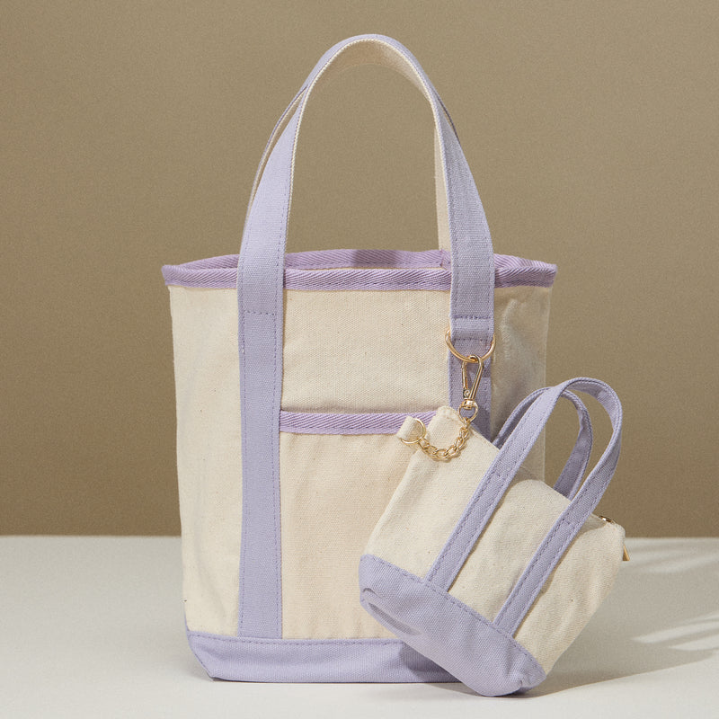EcoCharm Cotton Everywhere-Carry Canvas Tote Bag -Small Size