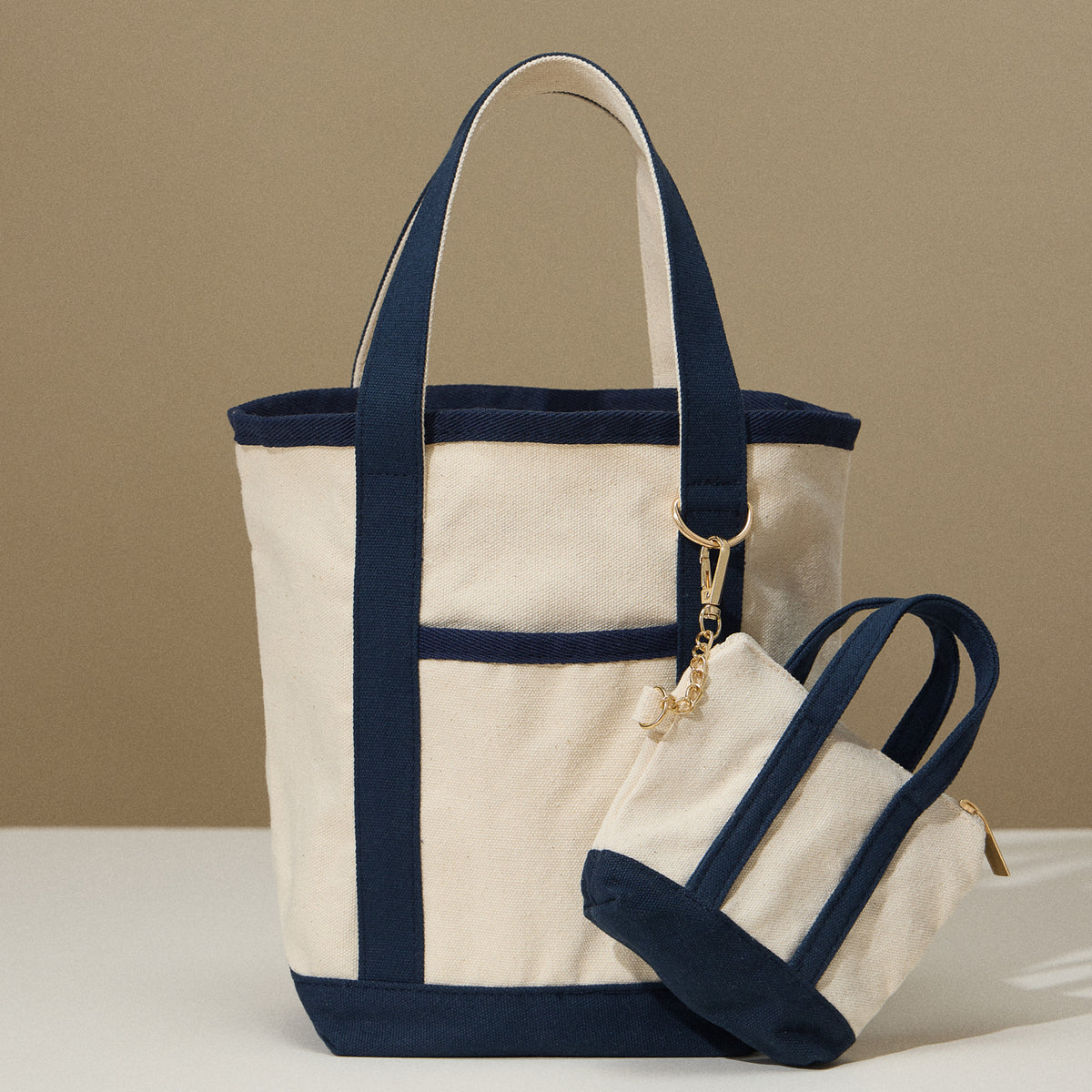 EcoCharm Cotton Everywhere-Carry Canvas Tote Bag -Small Size