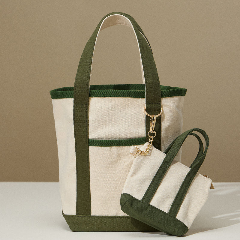EcoCharm Cotton Everywhere-Carry Canvas Tote Bag -Small Size