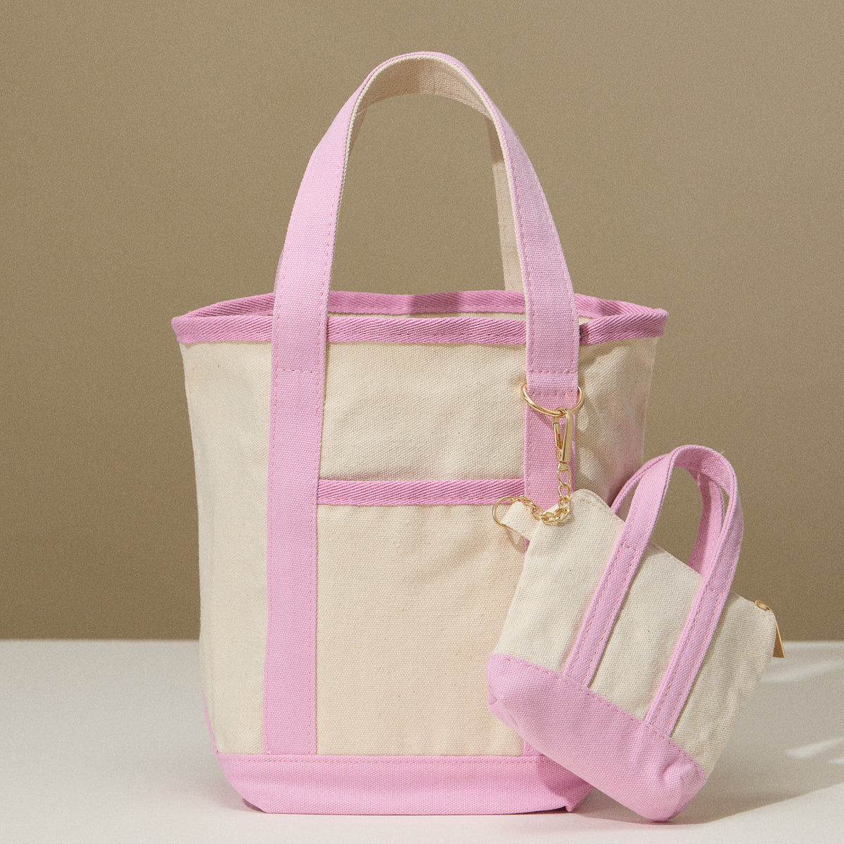 EcoCharm Cotton Everywhere-Carry Canvas Tote Bag -Small Size
