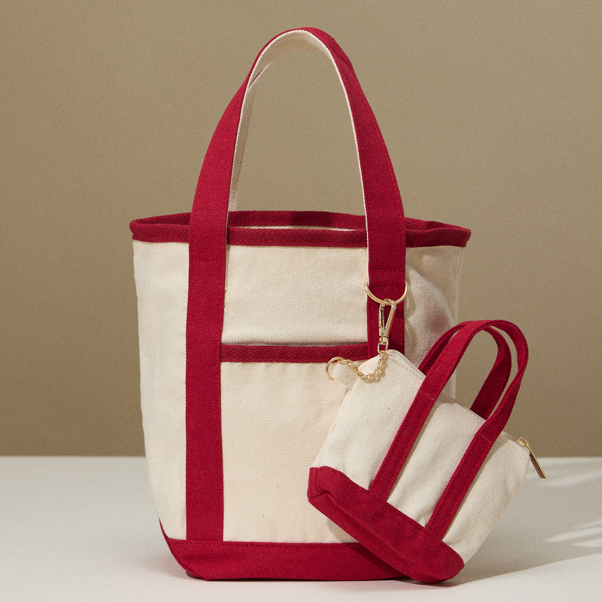 EcoCharm Cotton Everywhere-Carry Canvas Tote Bag -Small Size