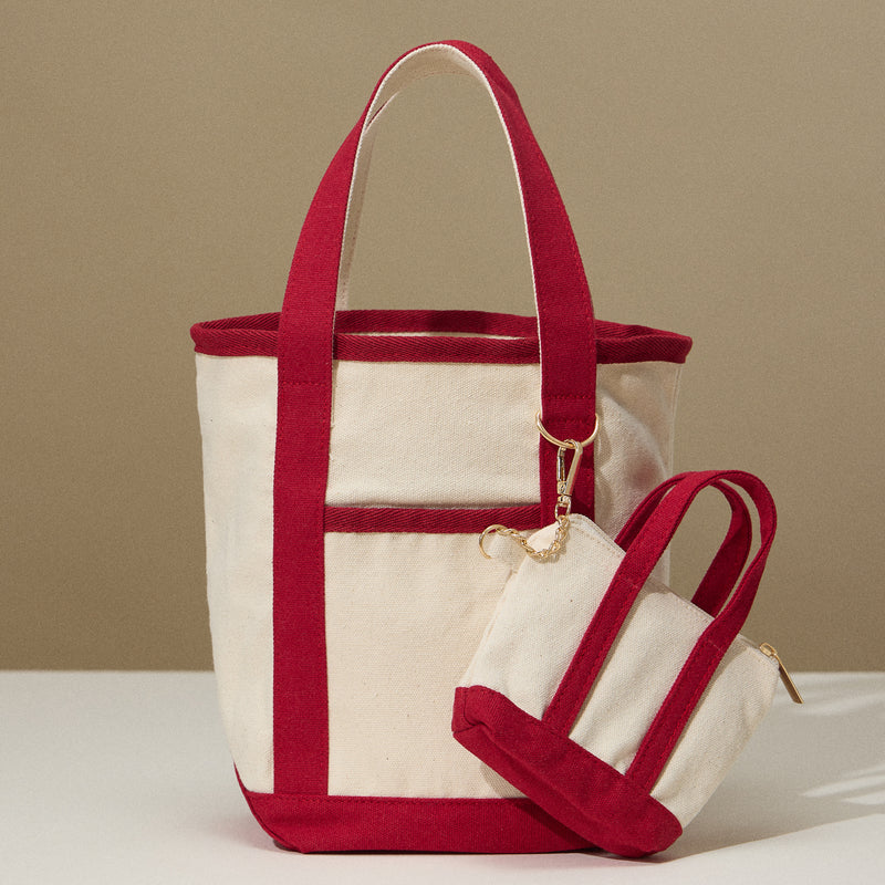EcoCharm Cotton Everywhere-Carry Canvas Tote Bag -Small Size