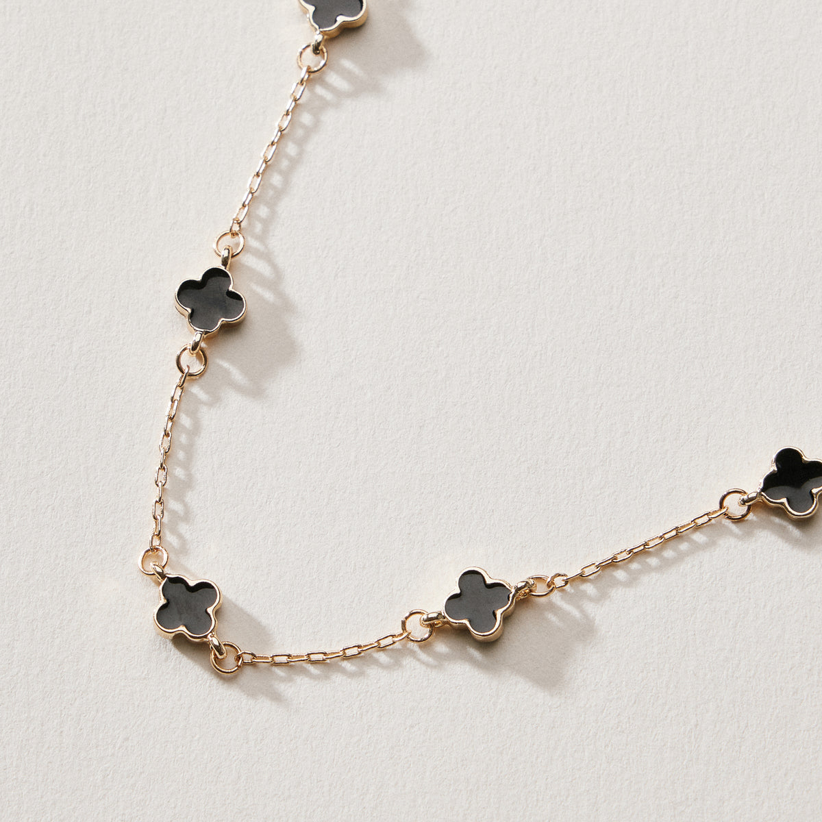 Gold Plated Mini-Floral Chain Bracelet with adjustable clasp