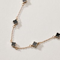 Gold Plated Mini-Floral Chain Bracelet with adjustable clasp