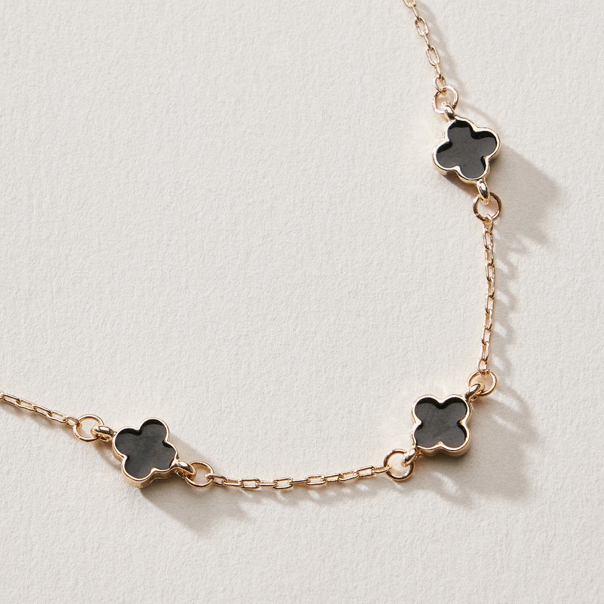 Gold Plated Mini-Floral Chain Bracelet with adjustable clasp