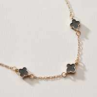 Gold Plated Mini-Floral Chain Bracelet with adjustable clasp