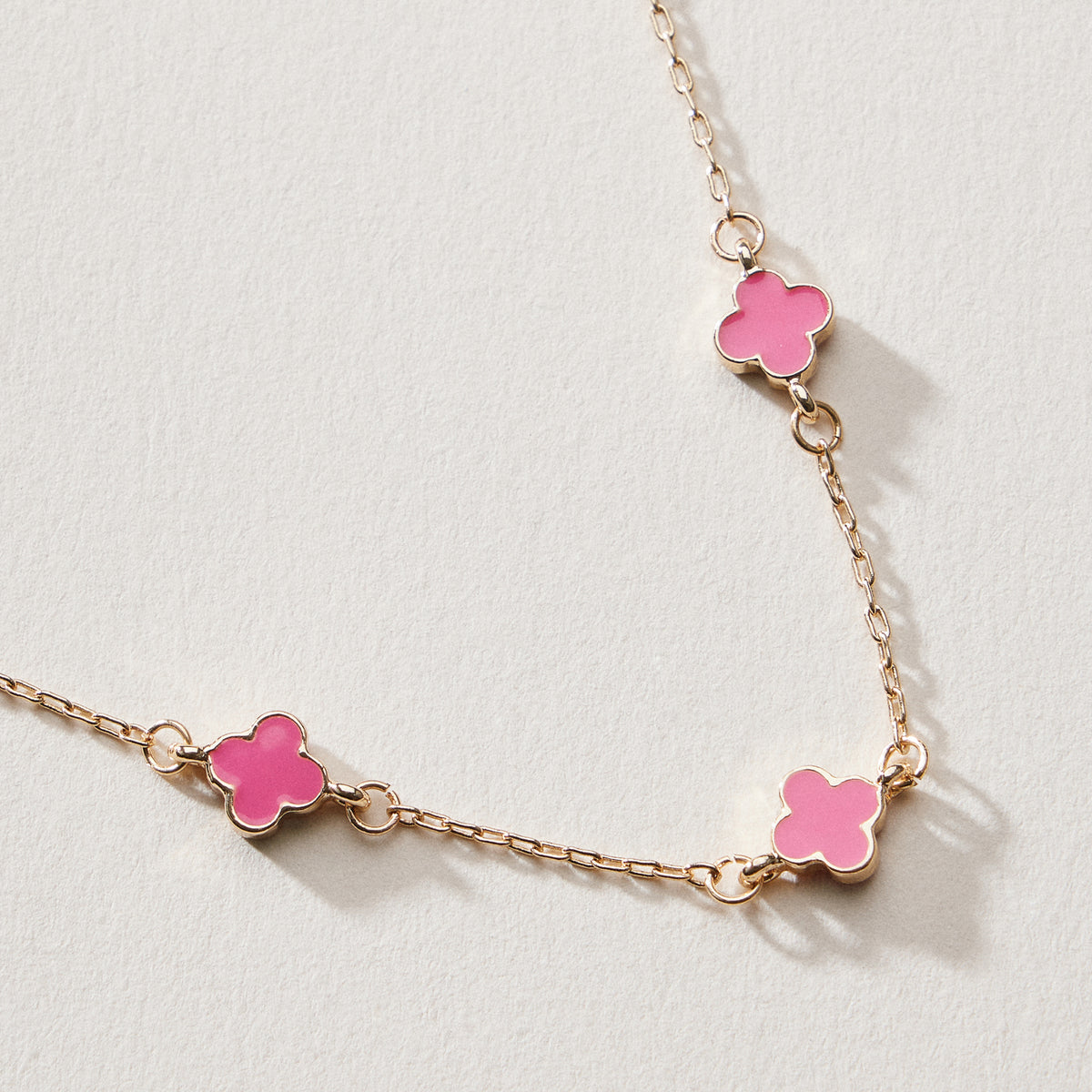 Gold Plated Mini-Floral Chain Bracelet with adjustable clasp