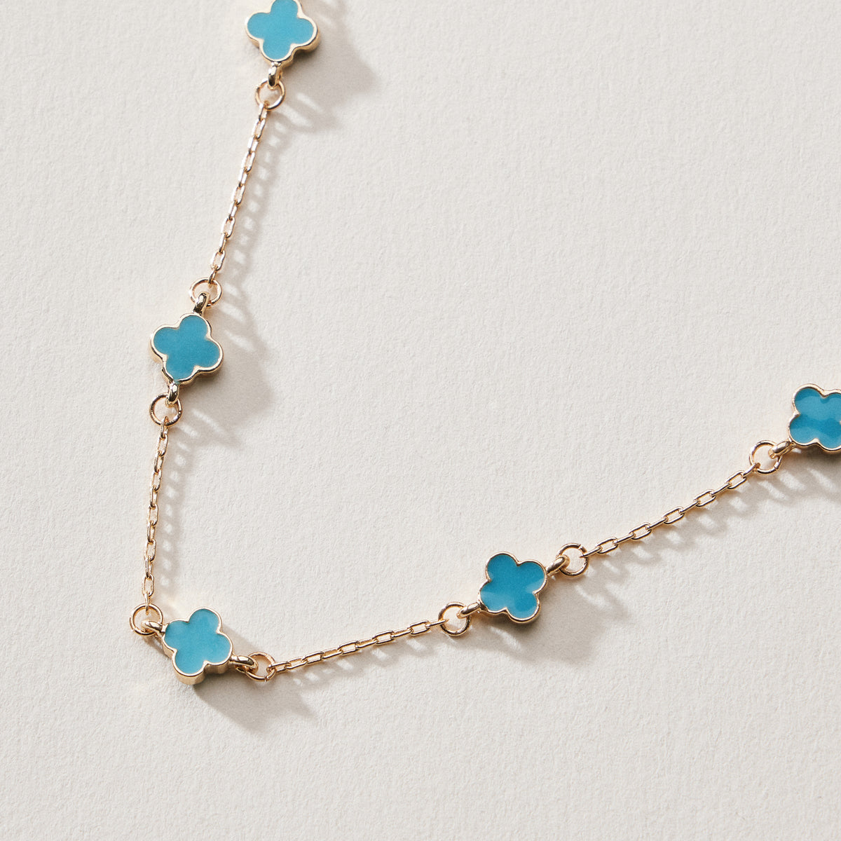 Gold Plated Mini-Floral Chain Bracelet with adjustable clasp
