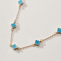 Gold Plated Mini-Floral Chain Bracelet with adjustable clasp