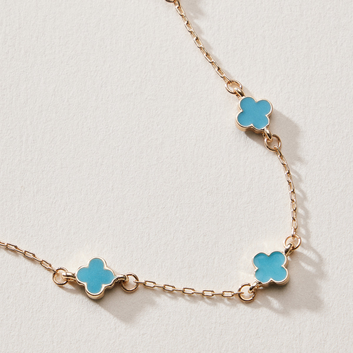 Gold Plated Mini-Floral Chain Bracelet with adjustable clasp