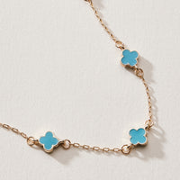 Gold Plated Mini-Floral Chain Bracelet with adjustable clasp