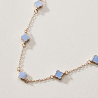Gold Plated Mini-Floral Chain Bracelet with adjustable clasp