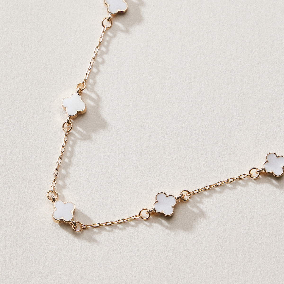 Gold Plated Mini-Floral Chain Bracelet with adjustable clasp